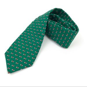 Vineyard Vines NOV Company Logo Green Neck Tie